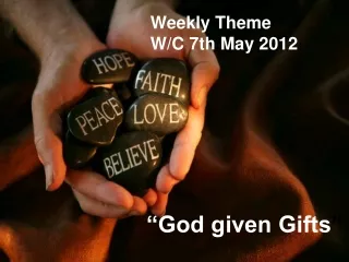 Weekly Theme W/C 7th May 2012