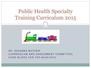 Public Health Specialty Training Curriculum 2015