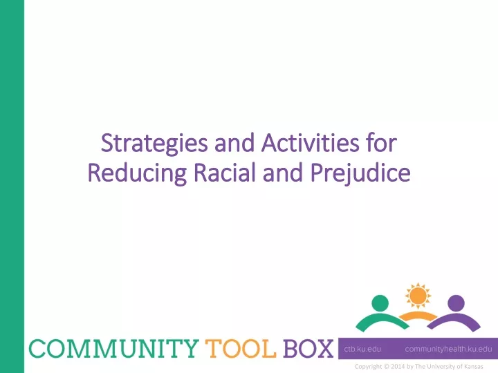 strategies and activities for reducing racial and prejudice