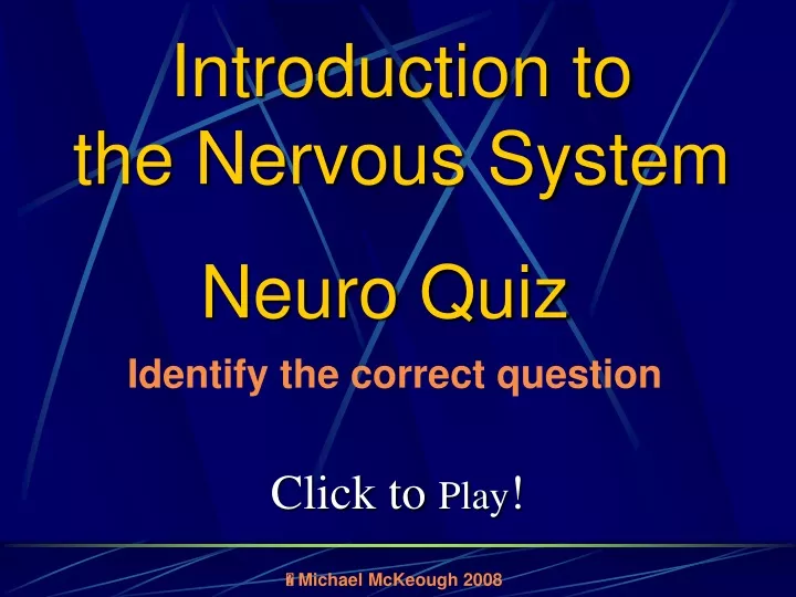 introduction to the nervous system