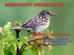 Biodiversity Conservation: Hotspots and Ecosystem Services - slide 1