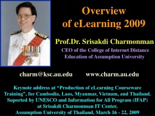 Overview  of eLearning 2009