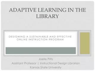 Adaptive Learning in the Library