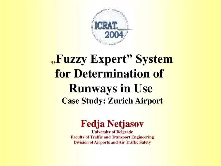 fuzzy expert system for determination of runways