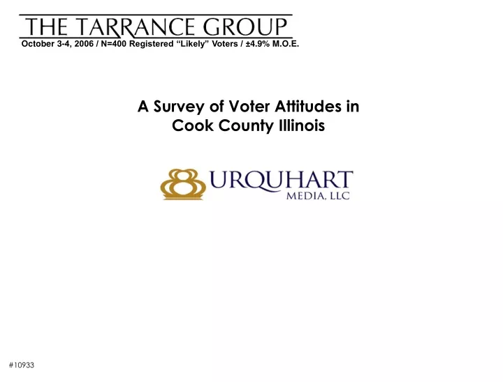a survey of voter attitudes in cook county illinois