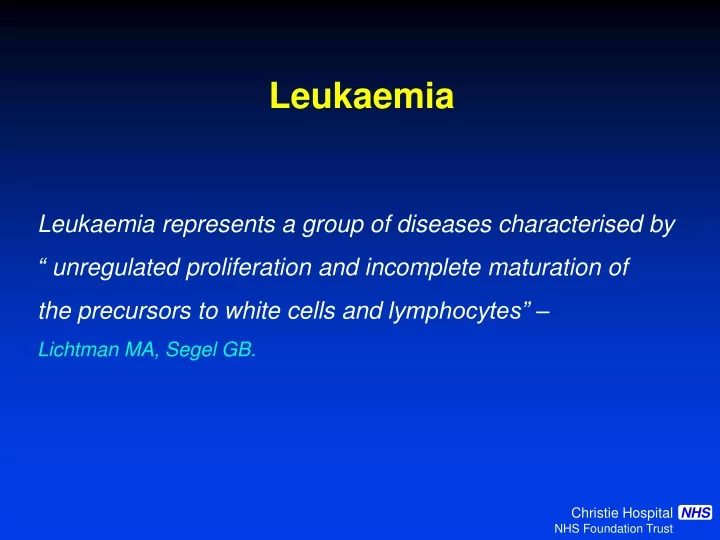 leukaemia