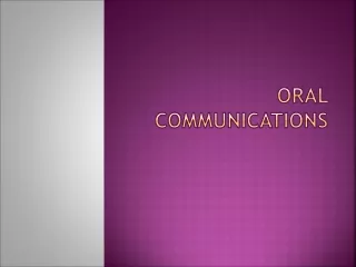 Oral Communications