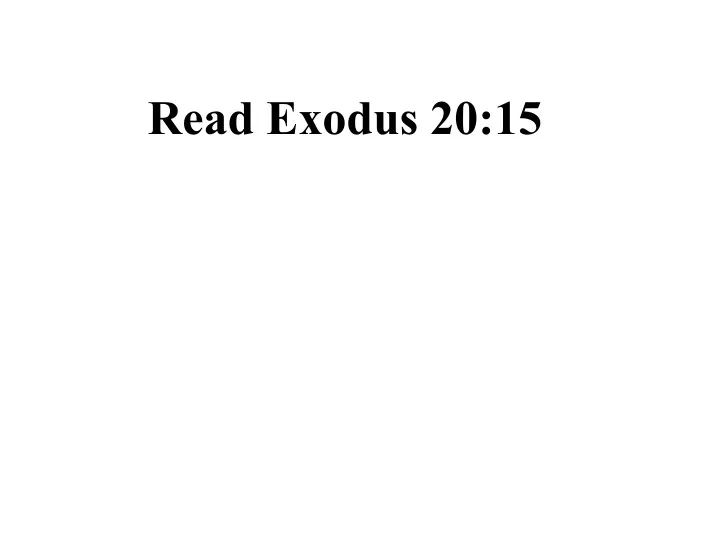 read exodus 20 15