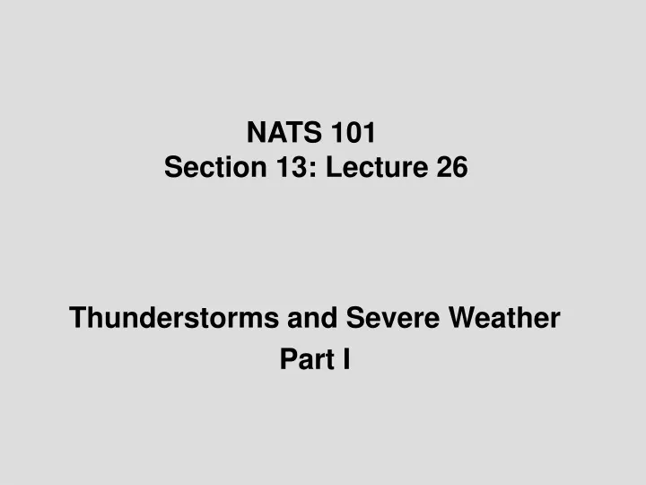 nats 101 section 13 lecture 26