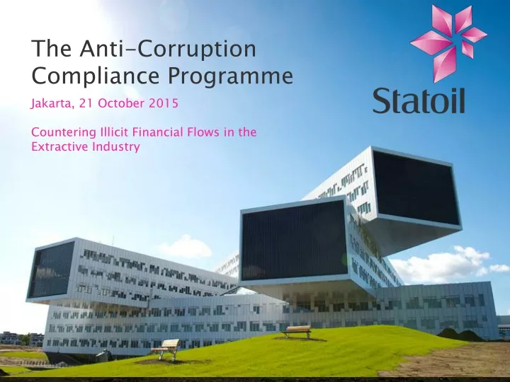 statoil s anti corruption compliance programme