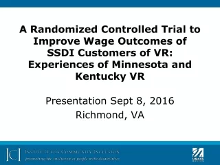 Presentation Sept 8, 2016 Richmond, VA