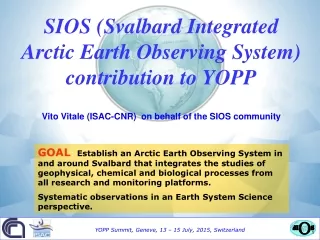 SIOS (Svalbard Integrated  Arctic Earth Observing System) contribution to YOPP