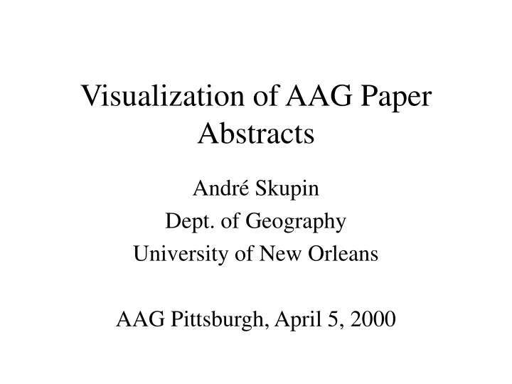 visualization of aag paper abstracts