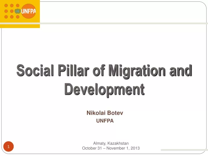 social pillar of migration and development