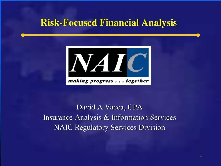 risk focused financial analysis