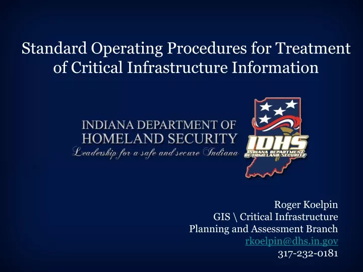 standard operating procedures for treatment