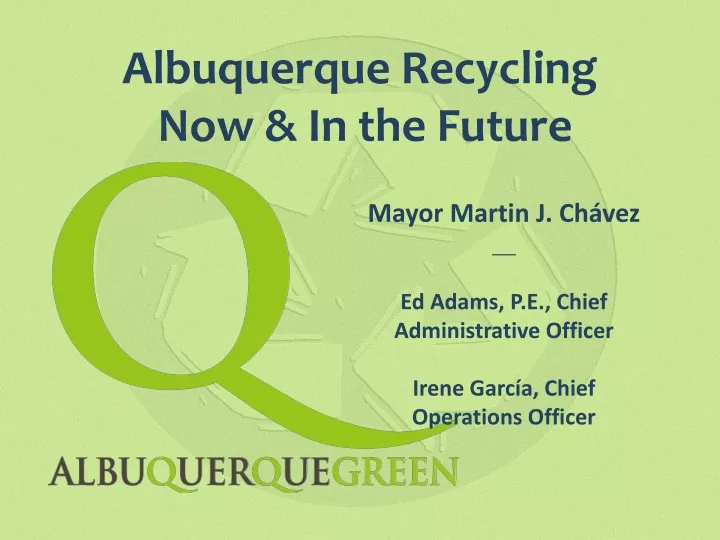 albuquerque recycling now in the future