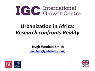 Urbanization in Africa: Research confronts Reality