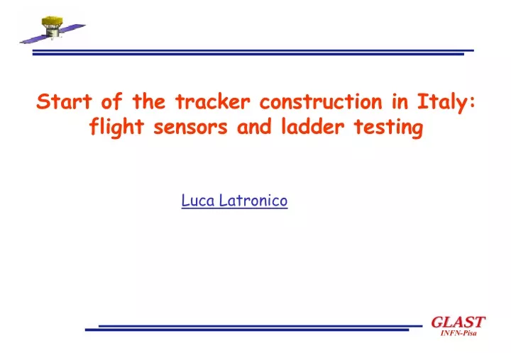 start of the tracker construction in italy flight