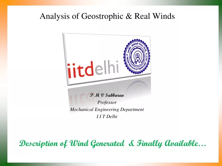 analysis of geostrophic real winds