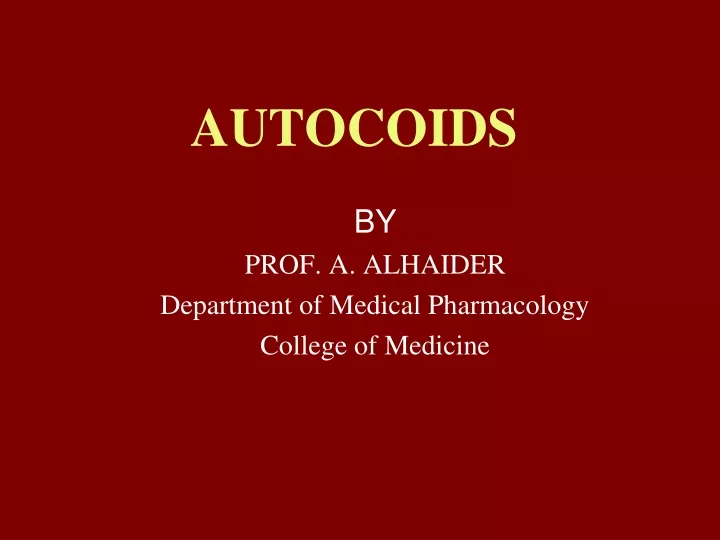 autocoids