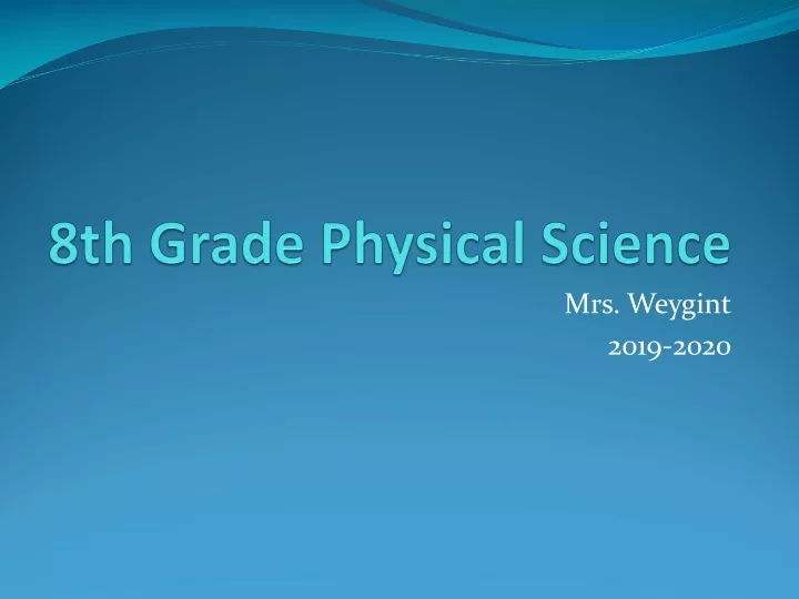 8th grade physical science