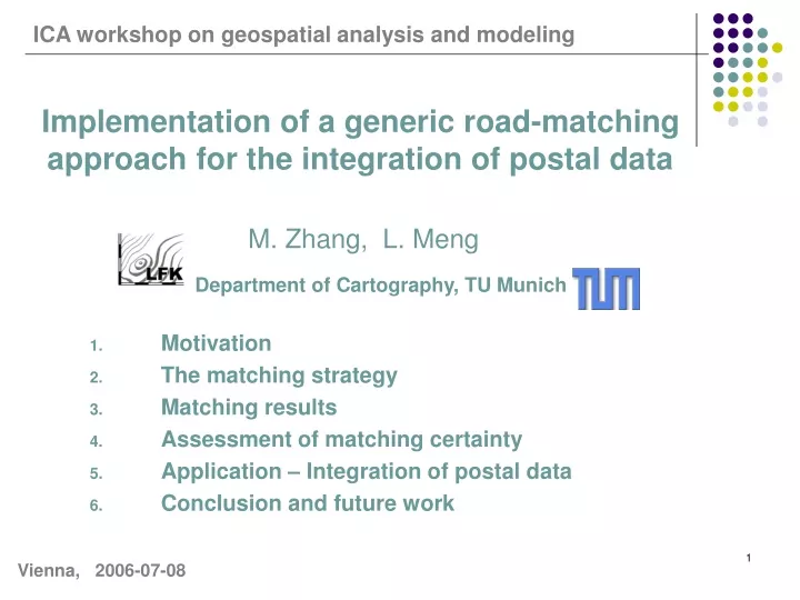 ica workshop on geospatial analysis and modeling
