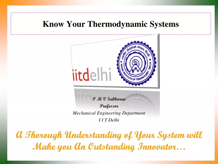 know your thermodynamic systems