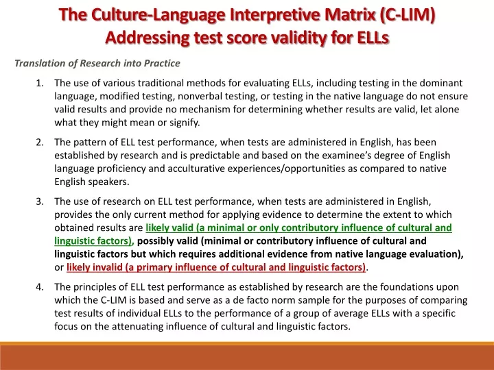 the culture language interpretive matrix