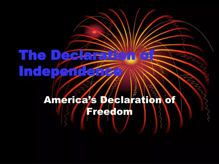 the declaration of independence