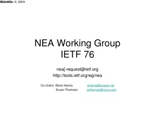 NEA Working Group IETF 76