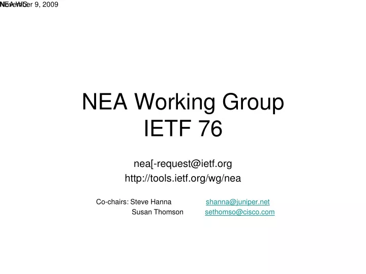 nea working group ietf 76