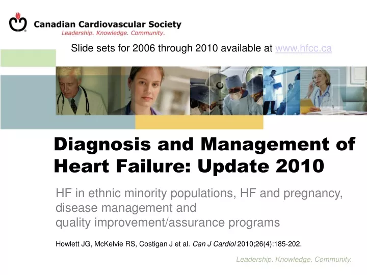 diagnosis and management of heart failure update 2010