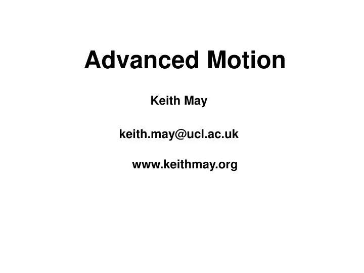 advanced motion