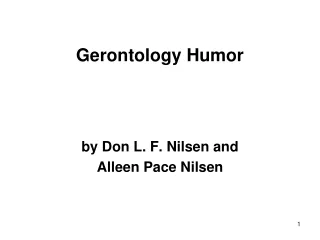 Gerontology Humor