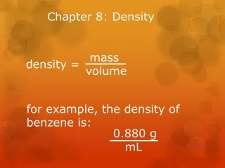 Chapter 8: Density