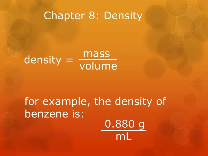 chapter 8 density