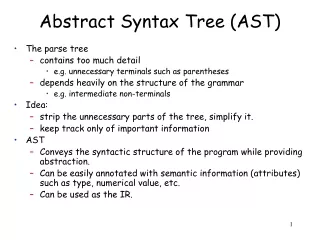 Abstract Syntax Tree (AST)