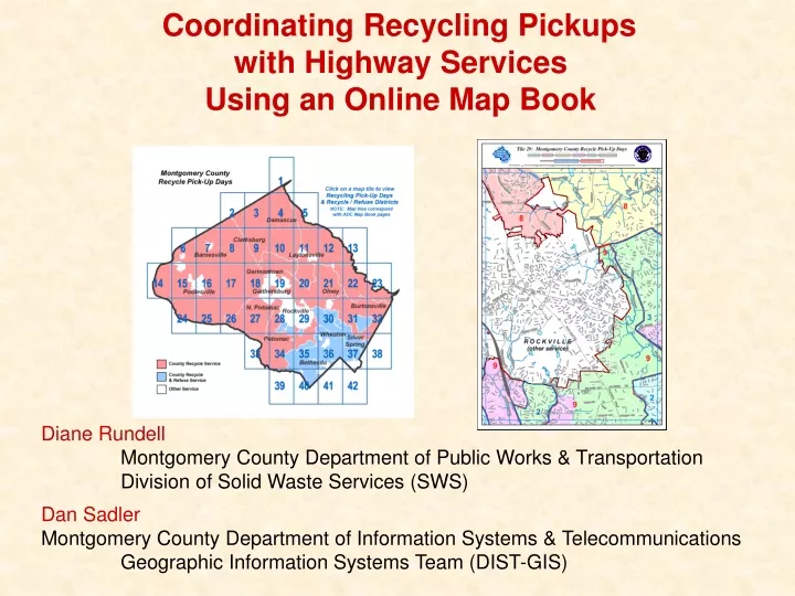 coordinating recycling pickups with highway