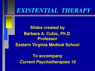 EXISTENTIAL  THERAPY