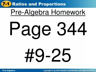 Pre-Algebra Homework