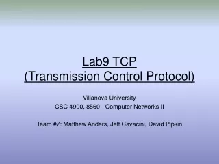 Lab9 TCP (Transmission Control Protocol)