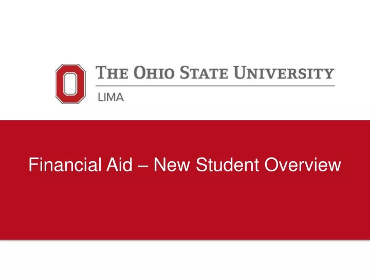 financial aid new student overview