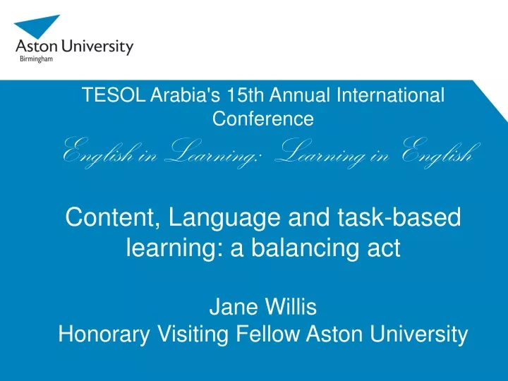 tesol arabia s 15th annual international