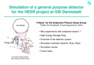 Simulation of a general purpose detector  for the HESR project at GSI Darmstadt