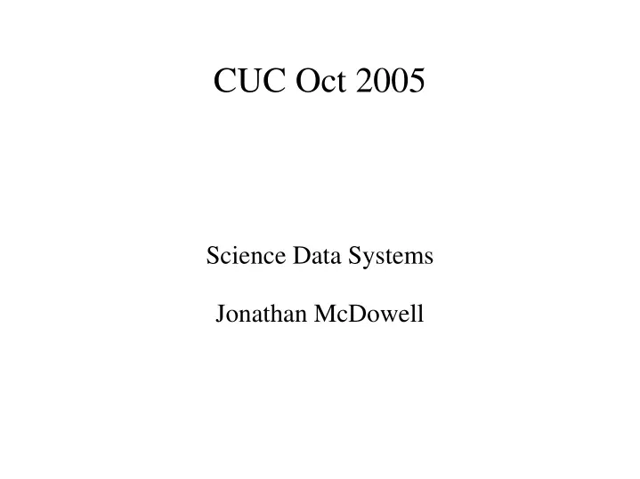 science data systems jonathan mcdowell