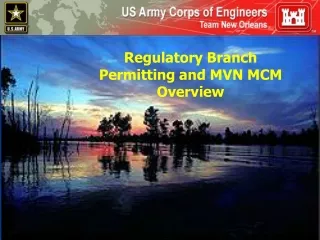 Regulatory Branch Permitting and MVN MCM Overview