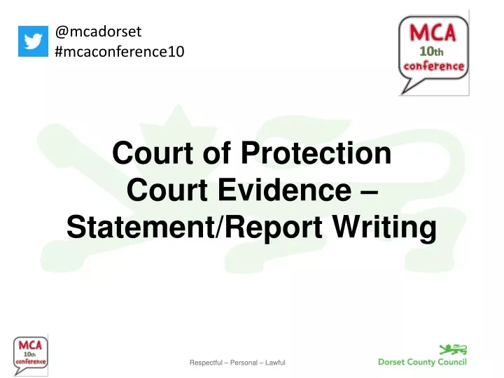 court of protection court evidence statement report writing