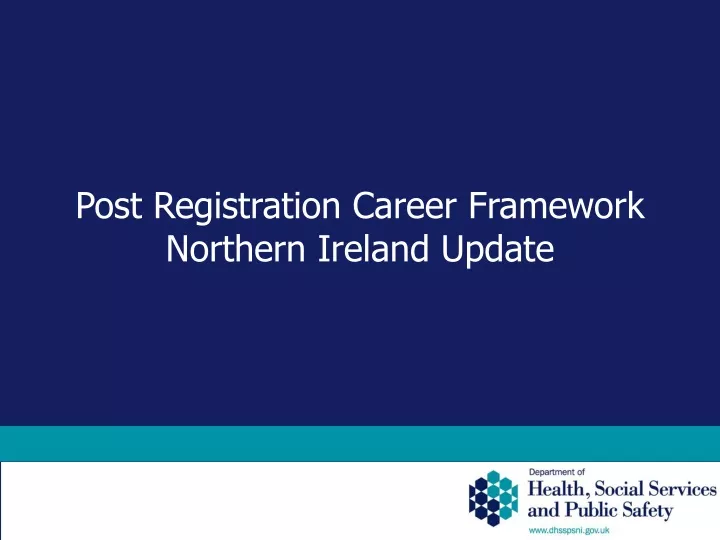 post registration career framework northern ireland update