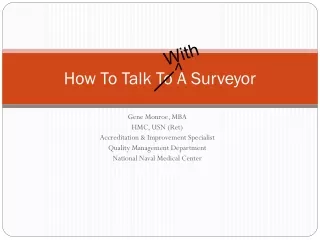 How To Talk To A Surveyor